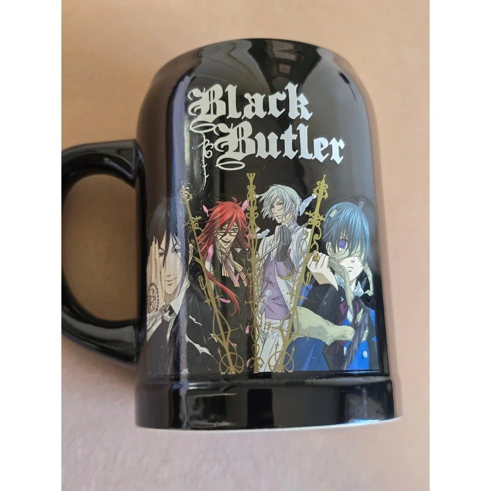 Black Butler Anime Ceramic Beer Stein Mug Sebastian Ciel Grell Undertaker 2015 - Picture 3 of 13